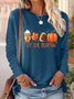 Women's Long Sleeve Blouse Spring/Fall Halloween Jersey Crew Neck Daily Going Out Casual Top