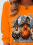 Women's Long Sleeve Tee T-shirt Spring/Fall Halloween Printing Jersey Crew Neck Daily Going Out Vintage Top