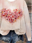 Women's Crew Neck Abstract Casual Spring/Fall Long Sleeve Sweatshirt