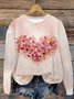 Women's Crew Neck Abstract Casual Spring/Fall Long Sleeve Sweatshirt