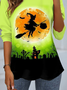 Women's Long Sleeve Tee T-shirt Spring/Fall Halloween Jersey Crew Neck Daily Going Out Casual Top