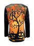 Women's Long Sleeve Tee T-shirt Spring/Fall Halloween Jersey Crew Neck Daily Going Out Casual Top