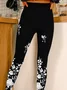 Women's Floral Casual All Season Long Leggings