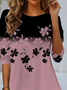 Women's Long Sleeve Tee T-shirt Spring/Fall Floral Jersey Crew Neck Daily Going Out Casual Top