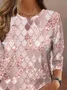 Women's Long Sleeve Tee T-shirt Spring/Fall Abstract Jersey Crew Neck Daily Going Out Casual Top