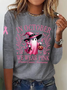 Women's Long Sleeve Blouse Spring/Fall Halloween Cotton-Blend Crew Neck Daily Going Out Casual Top