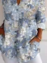 Women's Long Sleeve Shirt Spring/Fall Cashew Flowers Shirt Collar Daily Going Out Casual Top