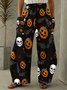Women's Trousers Straight Pants Daily Going Out Casual Cotton And Linen Halloween Spring/Fall Pants