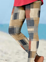 Women's Abstract Plaid Casual All Season Long Leggings
