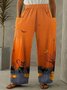 Women's Trousers Straight Pants Daily Going Out Casual Cotton And Linen Halloween Spring/Fall Pants