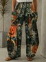 Women's Trousers Straight Pants Daily Going Out Casual Cotton And Linen Halloween Spring/Fall Pants