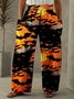 Women's Trousers Straight Pants Daily Going Out Casual Cotton And Linen Halloween Spring/Fall Pants