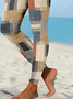 Women's Abstract Plaid Casual All Season Long Leggings