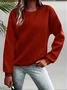 Women's Crew Neck Cat Casual Spring/Fall Jersey Long Sleeve Sweatshirt