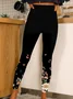 Women's Floral Casual All Season Long Leggings