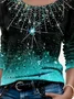 Women's Long Sleeve Tee T-shirt Spring/Fall Ombre Jersey Crew Neck Daily Going Out Casual Top