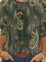 Women's Long Sleeve Tee T-shirt Spring/Fall Ethnic Jersey Crew Neck Daily Going Out Vintage Top