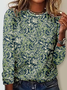 Women's Long Sleeve Tee T-shirt Spring/Fall Floral Jersey Crew Neck Daily Going Out Casual Top