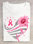 Women Text Letters Short Sleeve Tee T-shirt Crew Neck Casual Summer Top