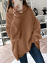 Women's Spring/Fall Plain Casual Long Sleeve Turtleneck Yarn/Wool Yarn Sweater