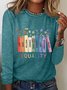 Women Floral Long Sleeve Tee T-shirt Crew Neck Casual Spring/Fall Top