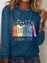 Women Floral Long Sleeve Tee T-shirt Crew Neck Casual Spring/Fall Top