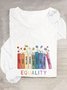 Women Floral Long Sleeve Tee T-shirt Crew Neck Casual Spring/Fall Top