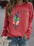 Women's Crew Neck Dragonfly Casual Spring/Fall Long Sleeve Sweatshirt