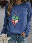 Women's Crew Neck Dragonfly Casual Spring/Fall Long Sleeve Sweatshirt
