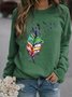 Women's Crew Neck Dragonfly Casual Spring/Fall Long Sleeve Sweatshirt