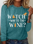 Women's Long Sleeve Tee T-shirt Spring/Fall Text Letters Cotton-Blend Crew Neck Daily Going Out Casual Top