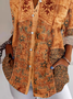 Women's Long Sleeve Shirt Spring/Fall Ethnic Shirt Collar Daily Going Out Vintage Top
