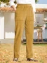 Women's Trousers Daily Going Out Casual Fluff/Granular Fleece Fabric Plain Spring/Fall Pants