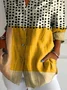Women's Long Sleeve Shirt Spring/Fall Geometric Shirt Collar Daily Going Out Casual Top