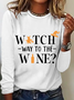 Women's Long Sleeve Tee T-shirt Spring/Fall Text Letters Cotton-Blend Crew Neck Daily Going Out Casual Top