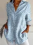 Women's Long Sleeve Shirt Spring/Fall Floral Buttoned Shirt Collar Daily Going Out Vintage Top