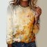 Women's Long Sleeve Tee T-shirt Spring/Fall Maple Leaf Jersey Crew Neck Daily Going Out Casual Top