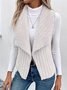 Fluff/Granular Fleece Fabric Loose Casual Vest