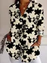 Women Floral Long Sleeve Shirt Spring/Fall Buttoned Shirt Collar Daily Vintage Top