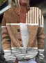 Women's Casual Spring/Fall Striped Buttoned Cardigan