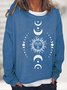 Women's Crew Neck Sun Vintage Spring/Fall Long Sleeve Sweatshirt
