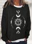 Women's Crew Neck Sun Vintage Spring/Fall Long Sleeve Sweatshirt