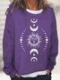 Women's Crew Neck Sun Vintage Spring/Fall Long Sleeve Sweatshirt