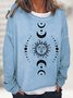 Women's Crew Neck Sun Vintage Spring/Fall Long Sleeve Sweatshirt
