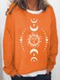 Women's Crew Neck Sun Vintage Spring/Fall Long Sleeve Sweatshirt