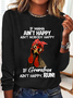 Women's Long Sleeve Tee T-shirt Spring/Fall Text Letters Cotton-Blend Crew Neck Daily Going Out Casual Top