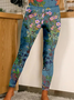 Women's Casual Floral Winter Long Leggings