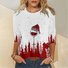 Women's Long Sleeve Tee T-shirt Spring/Fall Christmas Jersey Crew Neck Daily Going Out Casual Top