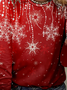 Women's Long Sleeve Tee T-shirt Spring/Fall Christmas Jersey Crew Neck Daily Going Out Casual Top