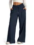 Women's Wide Leg Elastic High Waisted Baggy SweatPants Comfy Oversized Jogging Pants with Pockets